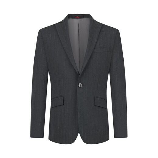 Seven Brand [Retro Stripe Three-Piece Set] Suit Set with Vest Men's 2025 Autumn New Style Glass Neck Suit [Retro Stripe Three-Piece Set] Charcoal Gray 44 (B44)