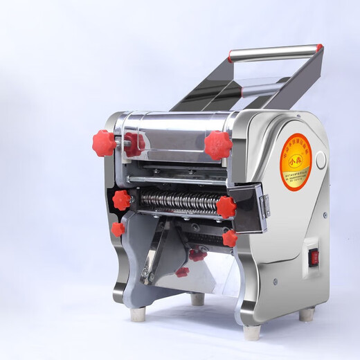 Baishuiwang Home Noodle Presse en acier inoxydable Electric Small Noodles Machine Multi-fonction commerciale Dumpling Chaos entièrement automatique Luxury Acier inoxydable-200 Type 370 Watts (couteau à rouleaux en acier)