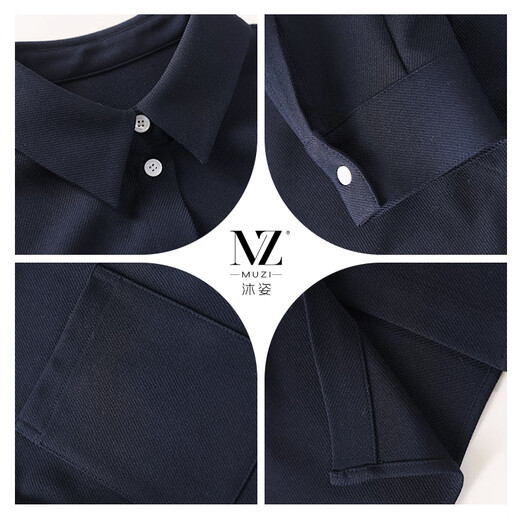 Muzi middle-aged women's autumn casual long-sleeved shirt tops middle-aged and elderly mothers' spring and autumn fashion versatile casual shirts