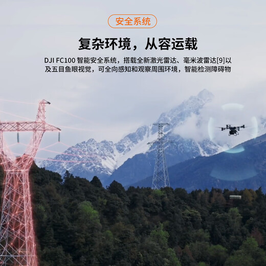 DJI drone DJI large load capacity FC100 drone FlyCart100 standard set 80kg transport aircraft dual battery long endurance standard parachute (charger version)