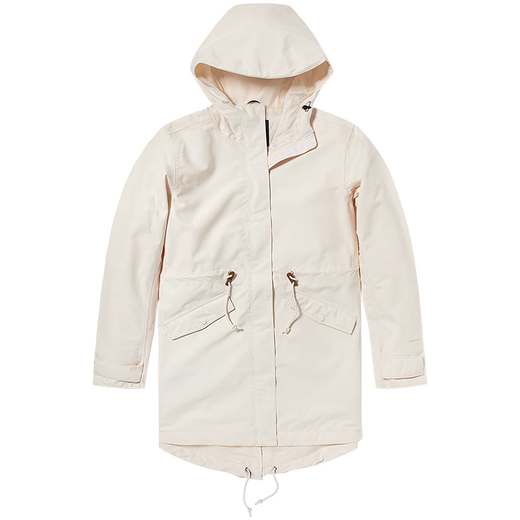 北面（The North Face）冲锋衣女24秋冬户外运动防水中长款单层外套5AYC正品速发 N3N米白色 XL/170
