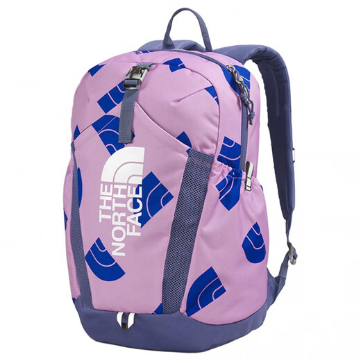 北面（The North Face）19.5L轻便便携拉链开合再生聚酯纤维双肩包常规男女同款情侣款粉 粉紫色