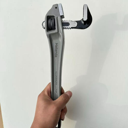 Kezhitu heavy duty aluminum alloy pipe pliers special-shaped 90-degree pipe pliers labor-saving lightweight aluminum magnesium alloy pipe pliers 600mm 450mm (1517g)
