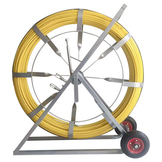 Strengthened core fiberglass pipe threader new wire threader power wire rod communication pipe lead cable wire rod 12250 meters inner core plus steel ribbon thickened square tube flat iron iron core wheel frame