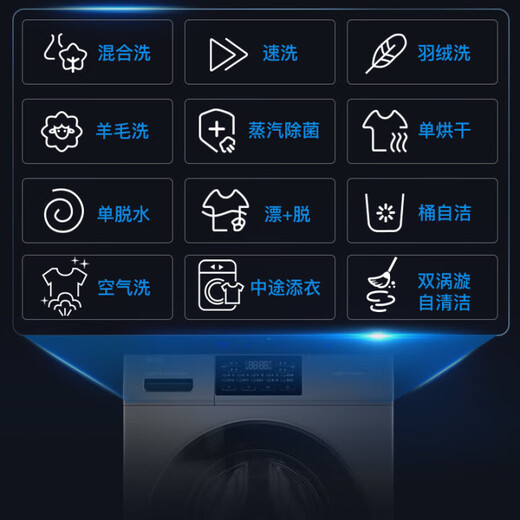 Haier drum washing machine fully automatic with dryer 10 kg household national subsidy 20% drying all-in-one baby washing machine first-class energy efficiency large capacity frequency conversion trade-in super new product washing and drying in one | underwear washing | air washing | six-dimensional shock absorption