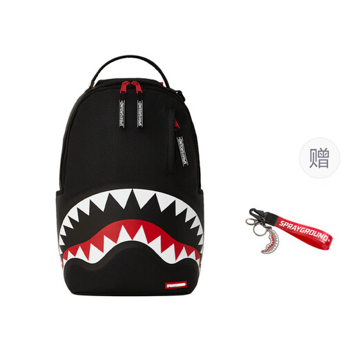 Spraygroundsg Shark Big Logo Shark Bouth Classic Collid Color PVC Bacos à dos Hommes et femmes Boîte-cadeau de style couple Boîte cadeau noir
