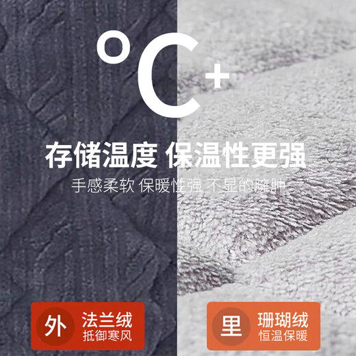 Langsha men's pajamas men's winter plus velvet thickened warm extra thick three-layer quilted autumn and winter can be worn outside large size home clothes