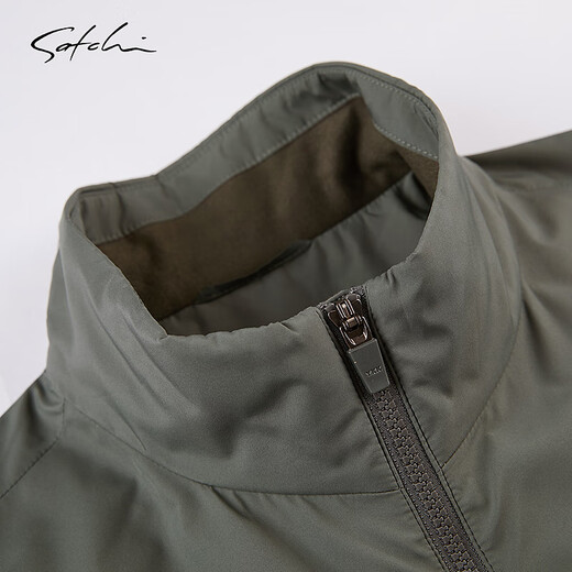 SATCHI Thermal Storage Lining SATCHI Men's Cotton Clothes 2025 Autumn New Business Casual High-end Warm Jacket Army Green 2XL