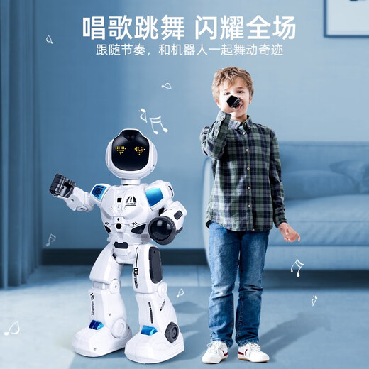 Le nouveau robot télécommande de Tutu Programmation pour enfants et danse petit smart électrique Early Education Toys for Girls and Boys K8 Star Men Robot - Configuration standard officielle haut de gamme blanche