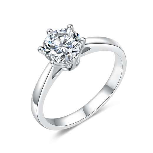 Diamond artificially cultivated diamond pt950 platinum 1 carat diamond ring wedding 18K gold ring for women as a gift for wife and lover PT950 platinum 50 points D/VVS/Shanghai IGI 12 circle number