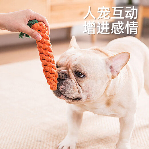 Shepherd Dog Toy Bite-resistant Knot Tug-of-War Teeth-Resistant Bite-resistant Rope Small Dog Teddy Pull Interactive Self-Enjoyment and Boredom Relief Artifact Single-Eared Ball