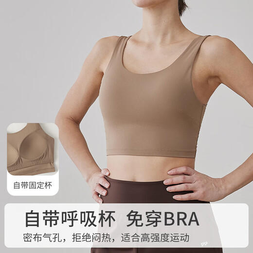 GIT Jiji Sports Bra Women's Cross Back Yoga Bra High Intensity Sports Shockproof Push Up Pilates Yoga Wear White XL