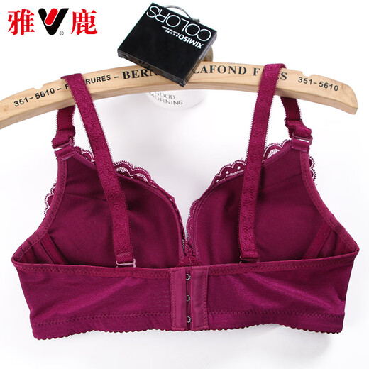 Bura de espesas de damas de gama alta yalu sin anillos de acero sujetador sujetador de sujetador de sujetador pequeño súper grueso interior ajustable maroon 70a 32