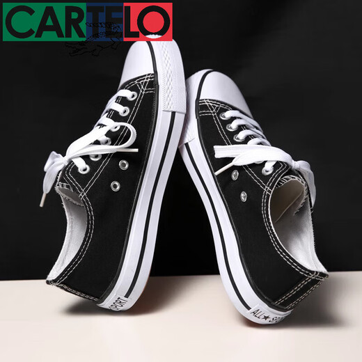Katile Crocodile Spring Schwarz Neue Leinwandschuhe Herrenschuhe Low Top Männer lässige weiße Schuhe Modestudent Sportschuhe Männer Männer 6624 Blau (Größe kleiner) 46