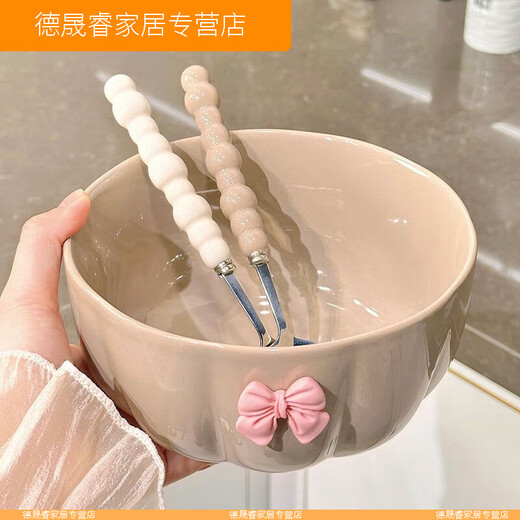 XMSJ Upgrade-Unterglasur-Schalen und Essstäbchen, die neue Hausschalen und Schalen Reisschalen Suppenschalen und Teller Set Simple Color Glaze Platte 8,5 Zoll 2 Packs 1278
