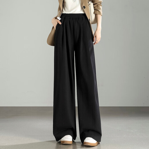 Demana [Sauveur à pattes] Automne Oxygène Panton de coton pur taille élastique Cachette de chair de couleur Petit tempérament Pantalon décontracté pour femmes