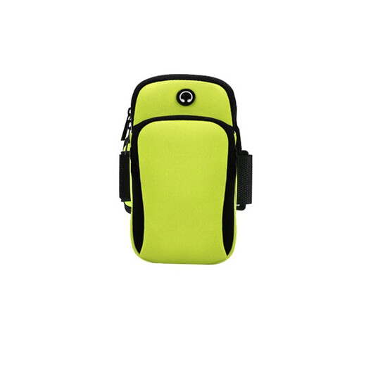 New sports arm bag, mobile phone arm strap, arm bag, men's and women's running wrist bag, waterproof gift, logo manufacturer can be printed, drawstring type (black, universal for 6.5-inch mobile phones)