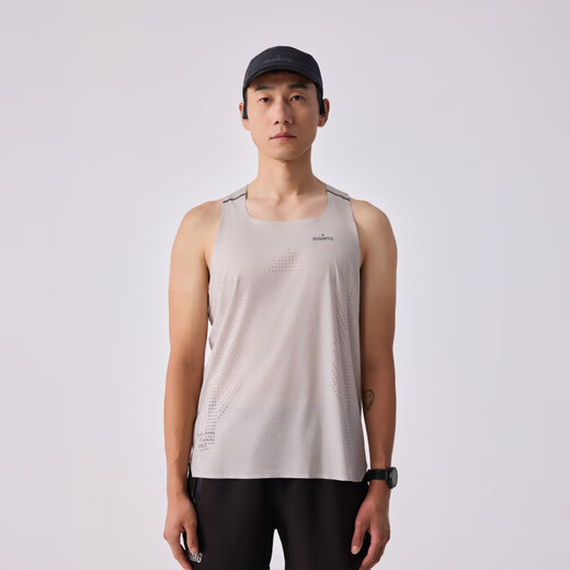 SUUNTO Road Running Vest Marathon Sports Competition City Running Lightweight Hygroscopic Quick-Drying Sleeveless Top Shadow Black-Men's Model M