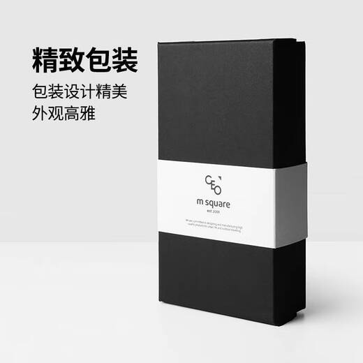咏幻msquare防盗刷护照夹机票证件收纳包随身包RFID出国旅行出差防水 防盗刷护照夹黑色