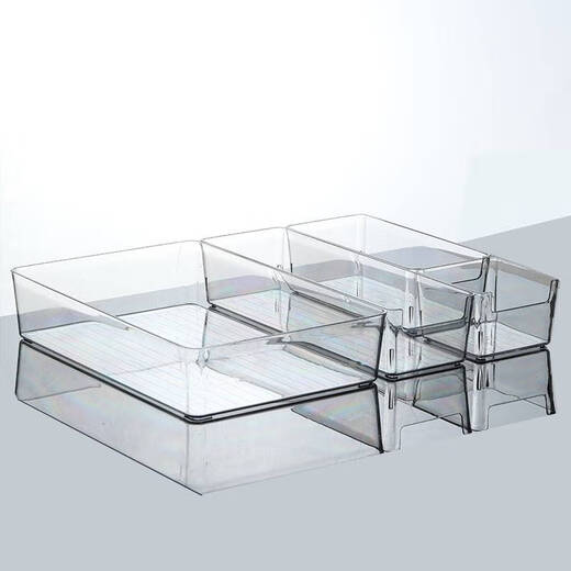 Yusenyi d'autres boîtes de rangement tiroirs de cuisine partition intégrée en acrylique transparent à bande étroite étroite baguettes de vaisselle rectangle 4877. Côté u panier transparent - longueur moyenne 1 hauteur de compagnie