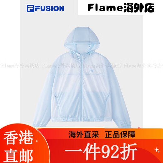 斐乐（FILA）FUSION潮牌梭织外套男子女子2025夏新款时尚休闲 莲花粉- 银墨灰-CC L 均码