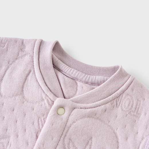 童泰（TONGTAI）宝宝秋衣套装秋冬季纯棉保暖婴儿衣服儿童睡衣家居服紫色90cm