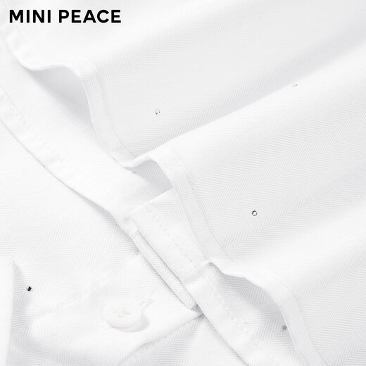 MiniPeace counter same style PEACEBIRD children's clothing boys pure white shirt children's shirt flower girl wedding white 120