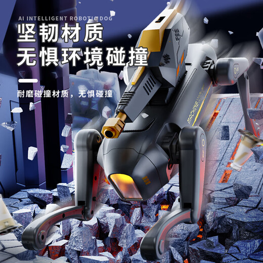 LIVING STONES Robot Dog Intelligent AI Robot Remote Control Car Children's Toys Boys and Girls 3-6-10 Years Old Birthday Gift AI Intelligent Programming Robot Dog Can Play Water Bombs BK 23456 Year Old Primary School Students