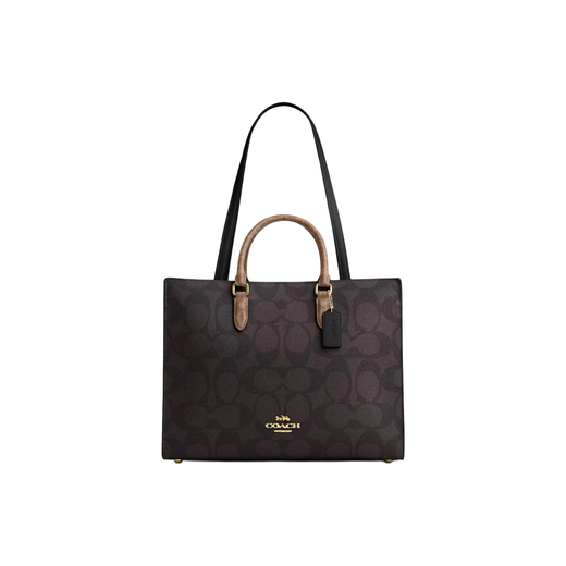 Entrenador (entrenador) Bolsa para mujeres NUEVO Modelo de 24 años Maggie Old Flower Canvas Bag Bag Crossbody Bag Crossbody Día de San Valentín Regalo Negro Cy677-IMXI8 (gran tamaño) Servicio al cliente de tamaño
