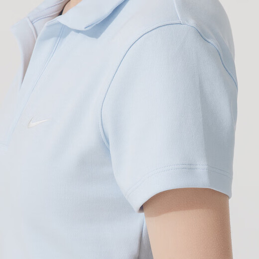 耐克（NIKE）女装运动套装25夏新款简约时尚POLO衫短袖T恤梭织五分裤 两件套 DV7885-423+HM6983-133 L