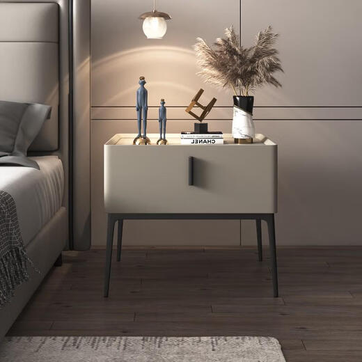 YouGuan Nightclub moderne einfache installationsfreie leichte luxuriöse fühle massive Holz im Internet Promi Nachtkabine Schlafzimmer Vorlageschrank 8009# Khaki 9761 50x40x48cm