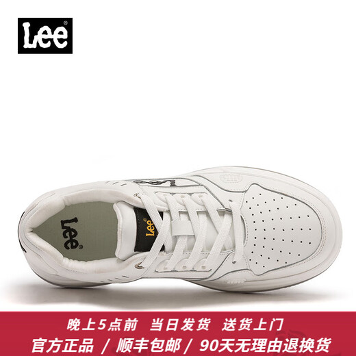 Lee男鞋设计感增高休闲鞋男士时尚经典板鞋厚底运动鞋百搭鞋子男潮鞋 白色 L243UB687 41 【偏大/请拍小一码】