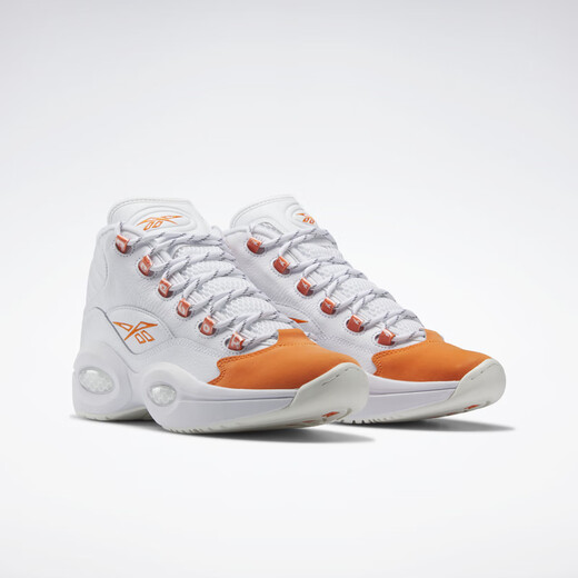 锐步（Reebok）男女QUESTION MID橙脚趾复古拼色运动实战训练篮球鞋 HR1049(LSF01)-1 36