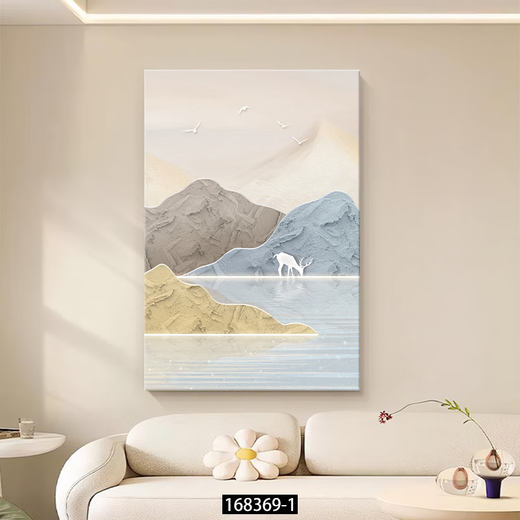 
Yihuanyu Rizhao Jinshan Living Room Decoration Painting Landscape Scenery Texture Hanging Painting Porch Corridor Floor Painting Sofa Back Wall Mural 15833-3 40*60 High-definition and delicate oil canvas Frameless texture painting (pine wood inner frame)