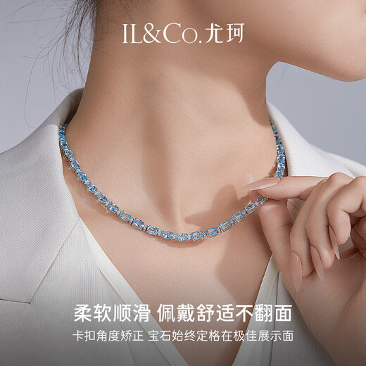IL&CO Youke Huacai Ling Multi-Colored Gemstone Necklace Women's Full String Clavicle Chain Birthday Valentine's Day Gift for Girlfriend Multi-Colored Gemstone Necklace with Gift Box