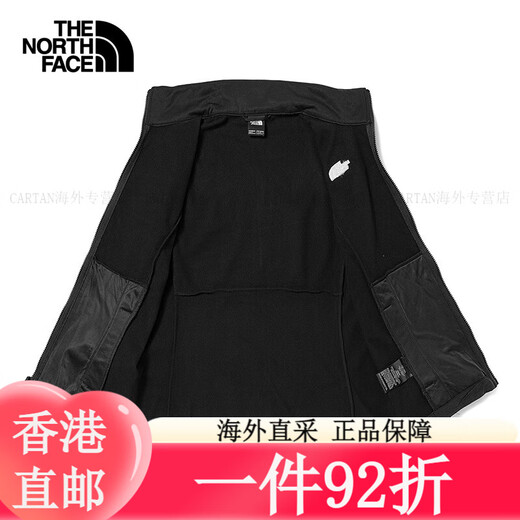 The North Face three-in-one jacket for women's outdoor sports fleece liner waterproof and warm jacket 24 autumn and winter new 7QW6 4H0 4H0/black S/155 (recommended to take a larger size)
