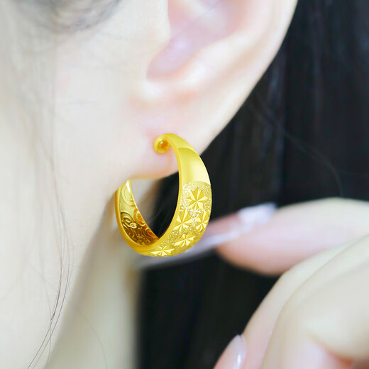 Love 999 sterling silver earrings for mothers, middle-aged and elderly people, golden baby's breath earrings, birthday gifts for mother-in-law and elders