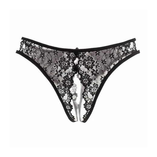 Underwear, women's briefs, soft and nude, women's fashionable bed low-waist transparent thong for couples, black, one size fits all 80130Jin Jin equals 0.5 kg