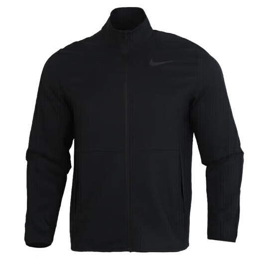 Nike (Nike) offizielle Schiffsgeschäftsjacke Herren neu im Freien laufende Sportbekleidung mit Kapuze-gestrickter Jacke und Samt Thermo Top DD2125-010-Black-Plus Fleece L (175/92A)