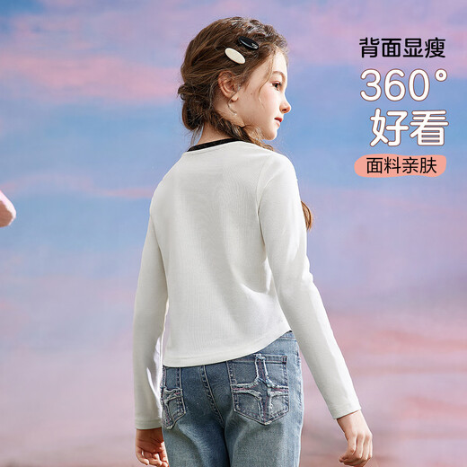 
ASK JUNIOR parent-child long-sleeved T-shirt 2025 autumn new product children's girls casual running sports versatile base shirt