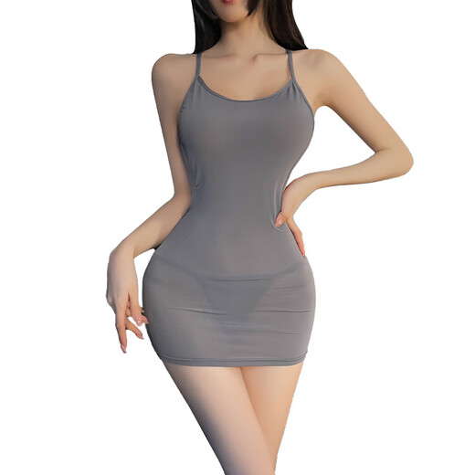 Manyan sexy lingerie women's sexy backless tight cross-slinging suspender nightgown nightclub set one-piece shipping 9794 black [dress + T-pants] single size