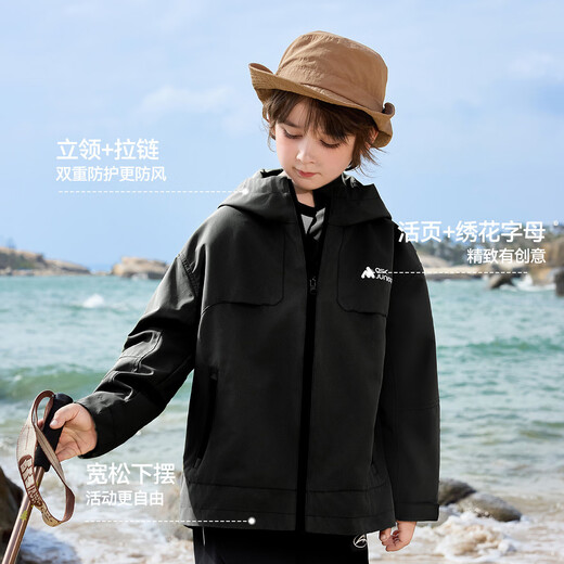 ASK JUNIOR【强防水软壳服】儿童外套秋装男童跑步运动夹克青少年登山服