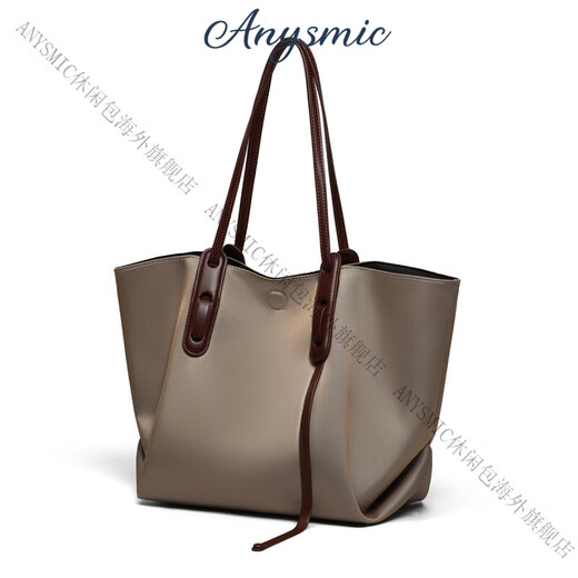 ANYSMIC包包女包奢侈品牌单肩包托特包女2025新款手提包大容量帆布女包 黑色