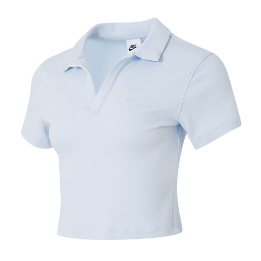 耐克（NIKE）女装运动套装25夏新款简约时尚POLO衫短袖T恤梭织五分裤 两件套 DV7885-423+HM6983-133 L