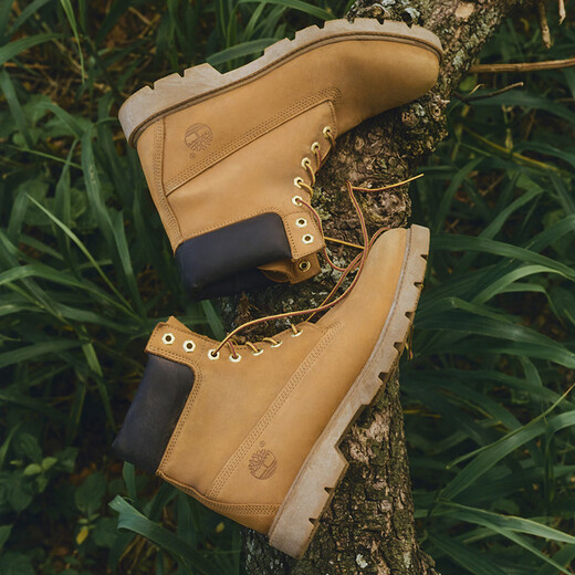 添柏岚（Timberland）官方踢不烂男鞋新款大黄靴户外防水皮革偏大|18094 18094W/小麦色 40