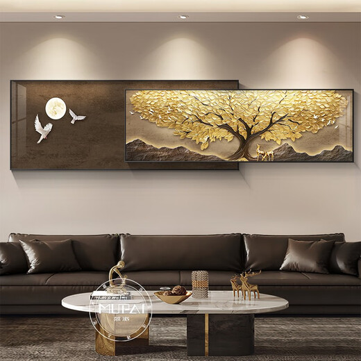 Clcey Fabao Tree Wohnzimmer Dekoration Gemälde leichter Luxus -Sofa Hintergrund Wandhänge Malerei Einfacher moderne 2024 Neue Wandmurmal