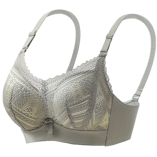 Tingmei (GRACEWELL) thickened underwear for women 5CM small breasts push together to make the cup bigger, summer anti-sagging, side breasts push-up bra, moonlight gray, moonlight gray, 2 pieces more cost-effective, inner L 36/80AB, thick 5 cm