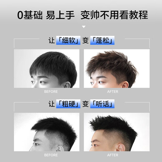 杰威尔男士湛蓝型格魅力无限套装定型喷雾发胶发泥发蜡哑光蓬松速干持久