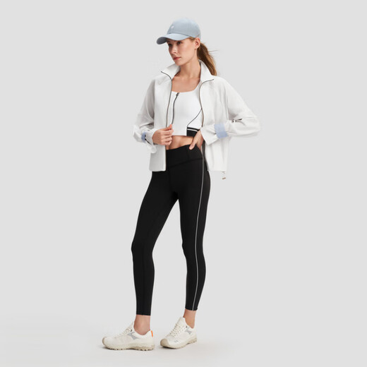 Descente Womensstudio Serie Stand Collar Textur gewebte Top Jacke Frauenstil LB-Light Blue L.