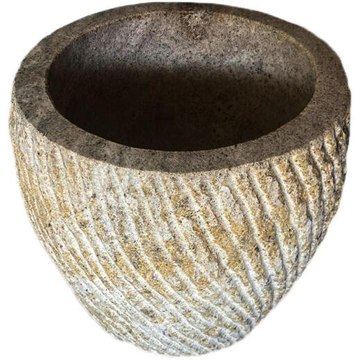 Natural glutinous rice cake making stone mortar for making rice cakes, extra large pair of stone jars for making mugwort and red pepper, household traditional stone nest, 25 cm diameter, free stone hammer